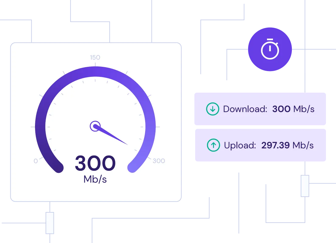 Network of 300 Mb/s