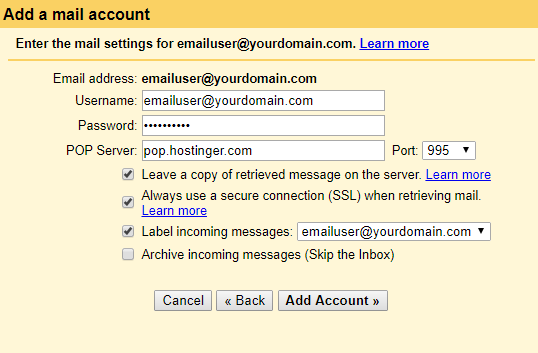 This is how you set up gmail with your custom domain to receive messages.