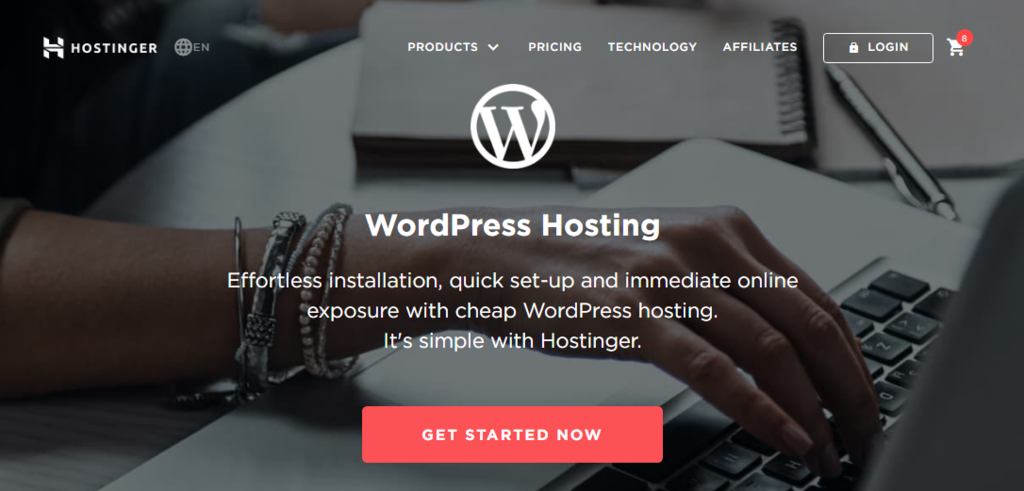 Hostinger WordPress Hosting Page