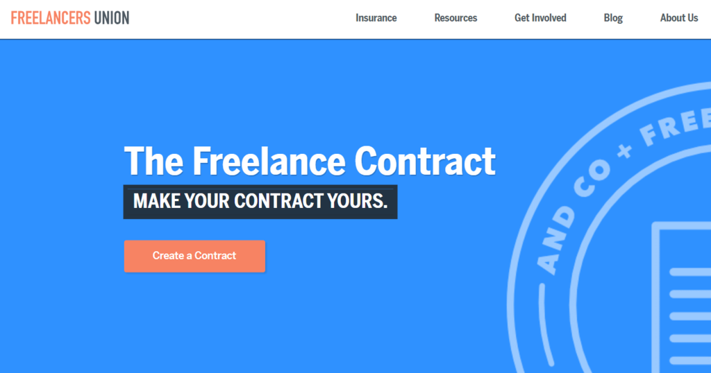 Freelancers Union generates highly customizable professional digital contract in an instant.