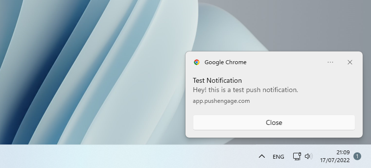 Push notification example