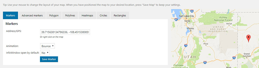 Setting your maps marker.