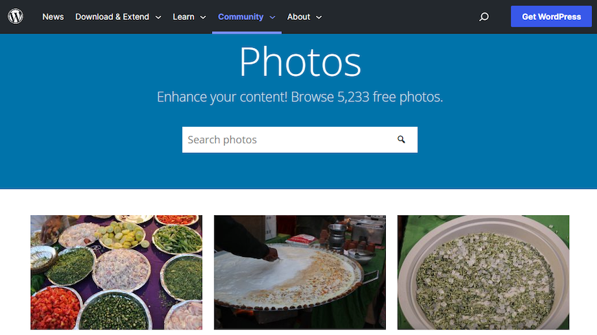 WordPress photo directory