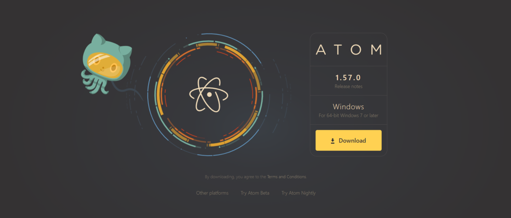 Screenshot of the Atom editor's banner