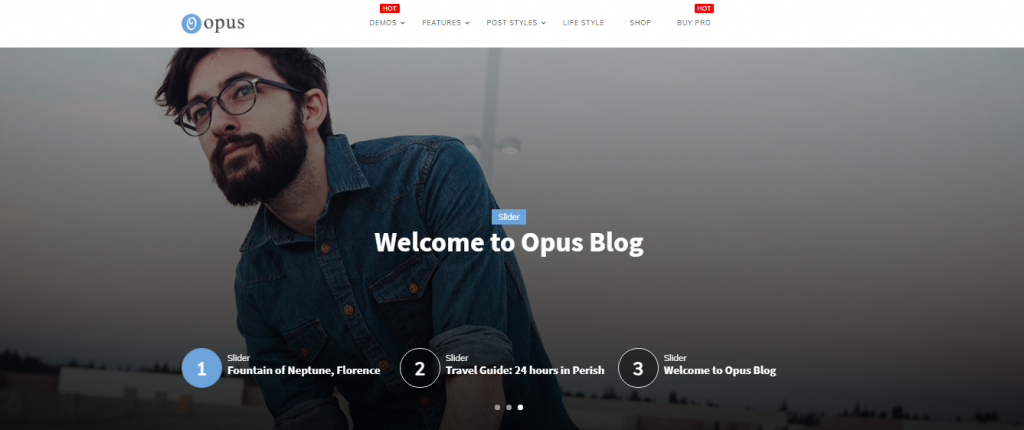 Opus Free WordPress Blog Theme