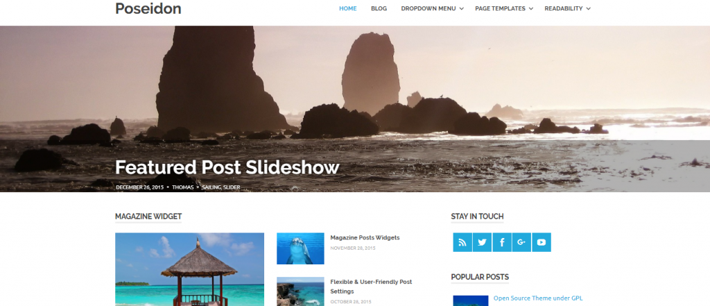 Poseidon Free WordPress Blog Theme