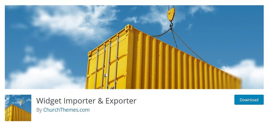 Widget Importer & Exporter plugin's page.