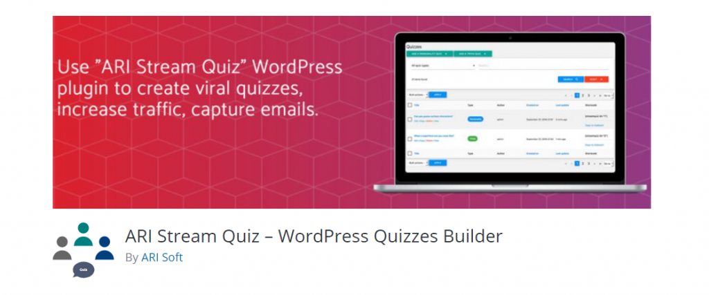 ARI Stream Quiz WordPress Quiz Plugin