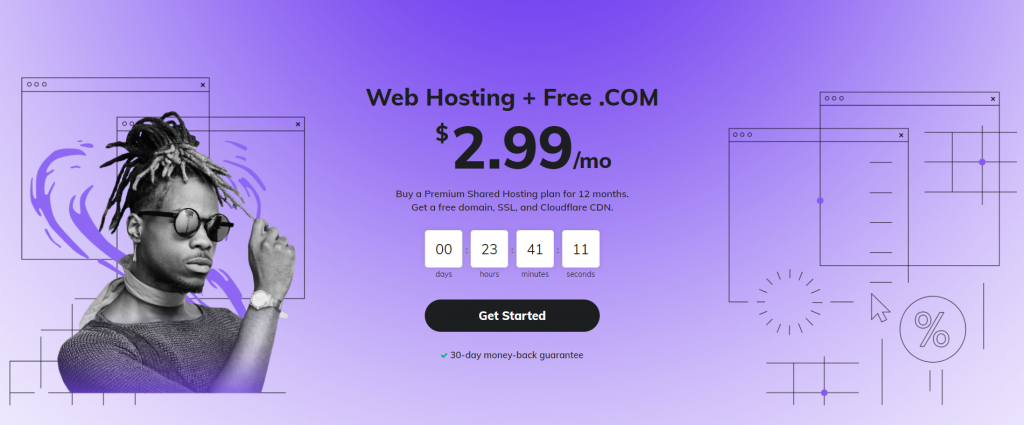 Hostinger web hosting banner.