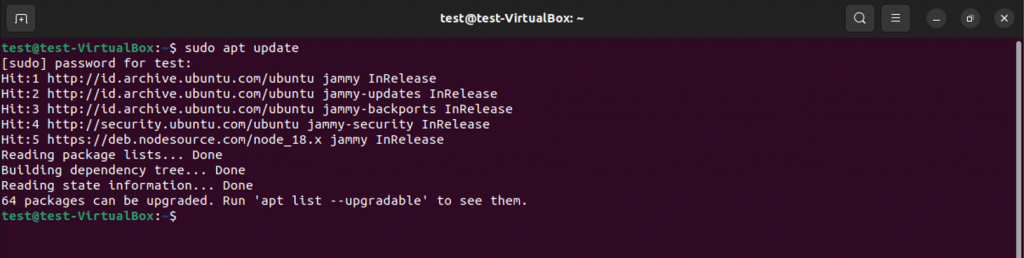 Updating apt package manager using the Terminal