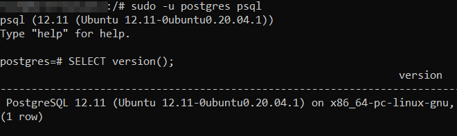 PostgreSQL query to check its version