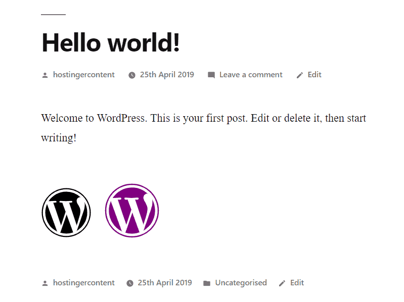 The preview of the customized WordPress icon fonts from Font Awesome