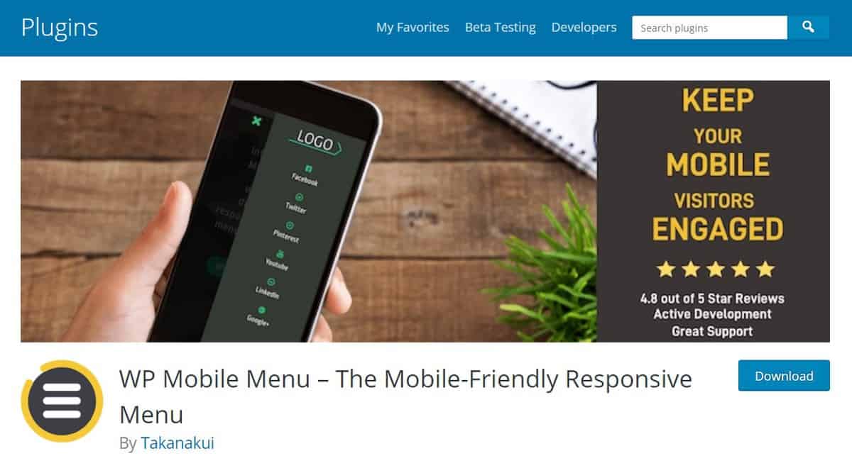 this amazing menu plugin is the best solution to optimize the website menu for mobile devices