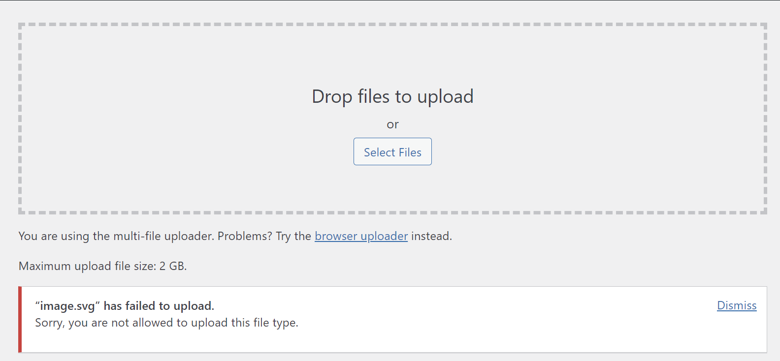 File type not supported. WORDPRESS загрузить файл. Upload failed перевод. Typed not. Upload failed did you use the Template перевод.