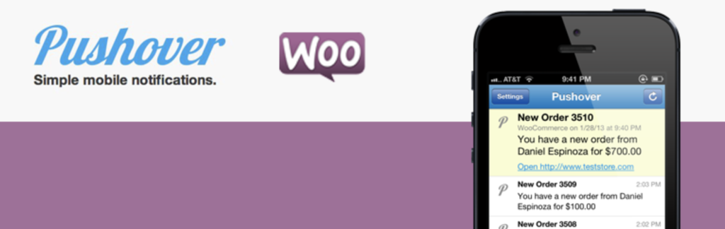 pushover for woocommerce plugins add