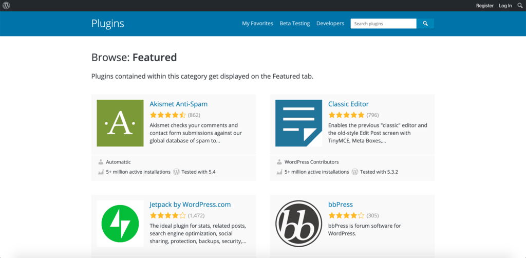 WordPress offers a huge library of plugins for all kind of tasks
