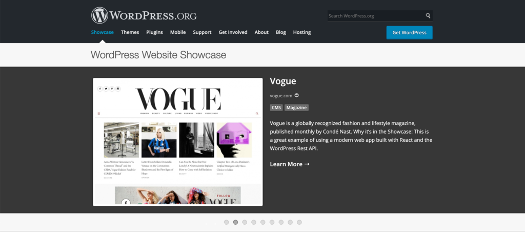 Just one of many examples on how WordPress is used by famous brands from all around the world