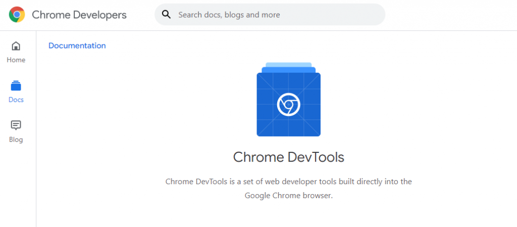 Chrome DevTools's documentation page 