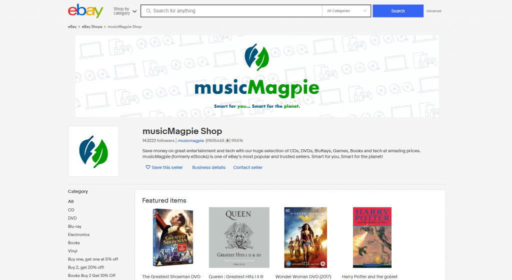 musicMagpie shop on eBay
