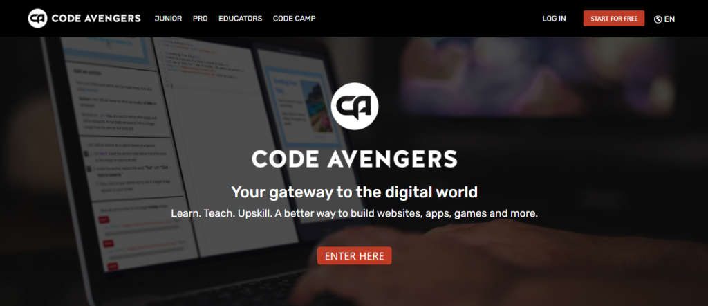 Code Avengers website homepage