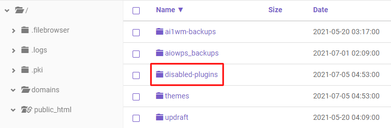 DSisabled-plugins folder,
