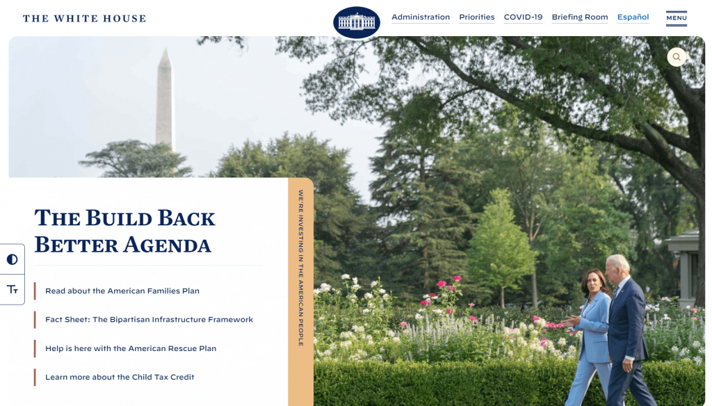 WordPress website: The White House