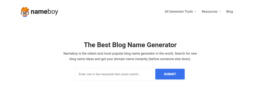 Nameboy blog name generator