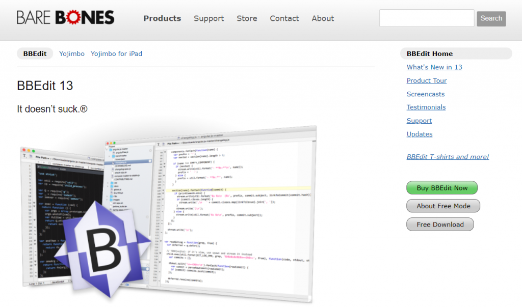 BBEdit, an HTML and text editor