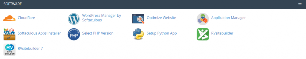 The Softaculous App Installer under the software section in cPanel