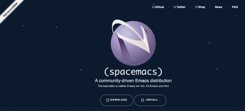 Spacemacs code editor