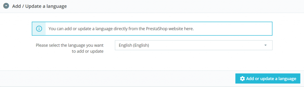 How to add or update a language on PrestaShop