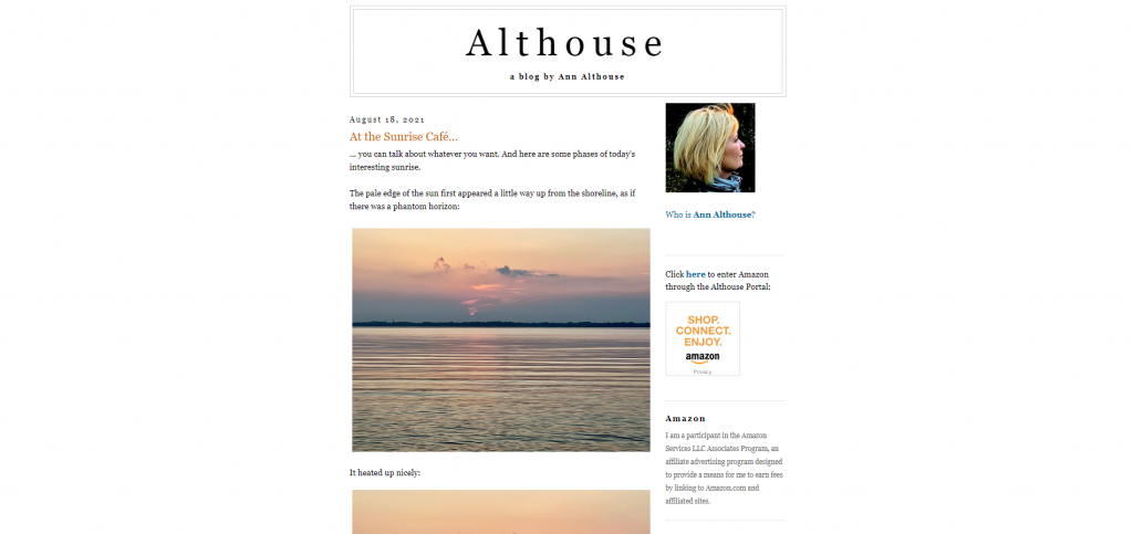 The homepage of the Ann Althouse blog.