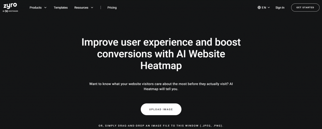 Zyros' AI Website Heatmap tool.