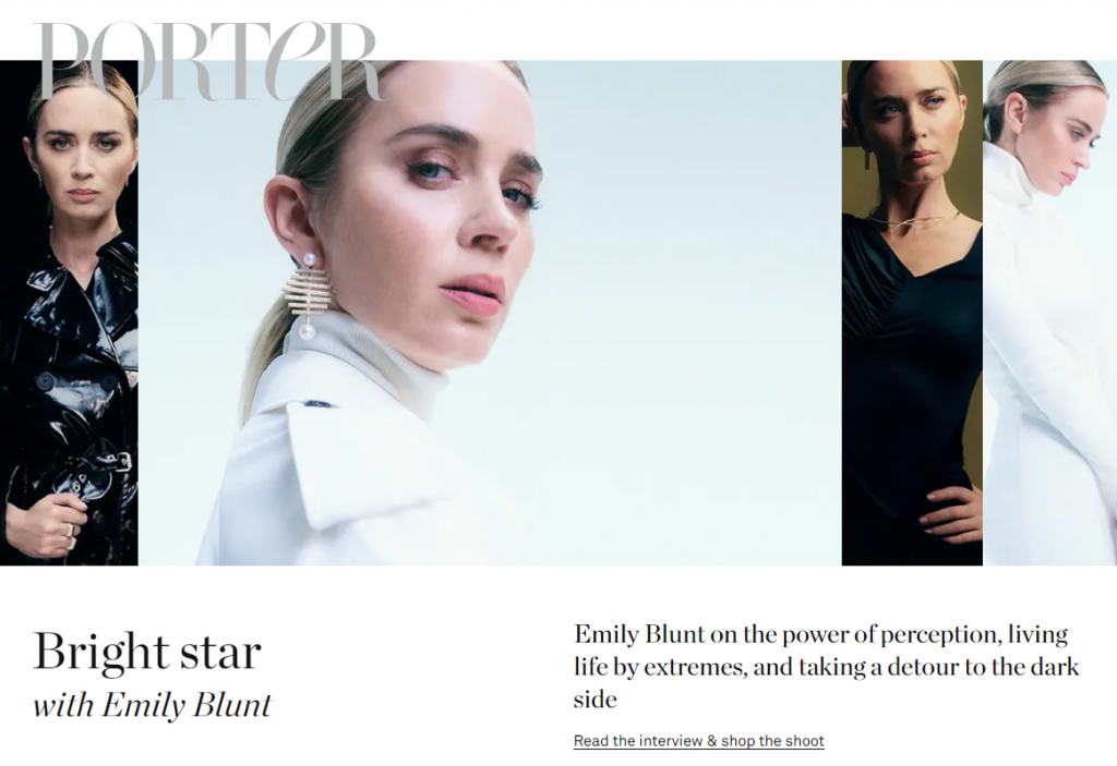 Net-A-Porter's article where readers can directly shop the products that are featured in the article via embedded buy buttons
