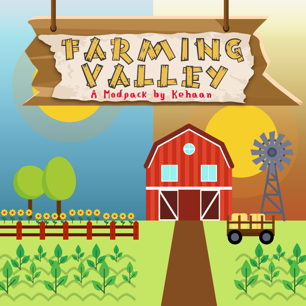 The Farming Valley Minecraft mod banner.