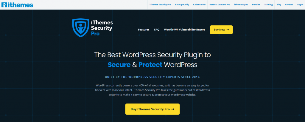  iThemes Security homepage