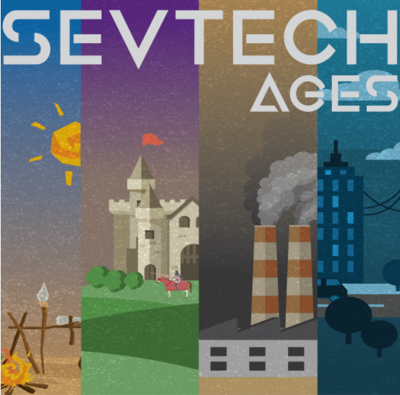 The SevTech: Ages Minecraft mod banner.