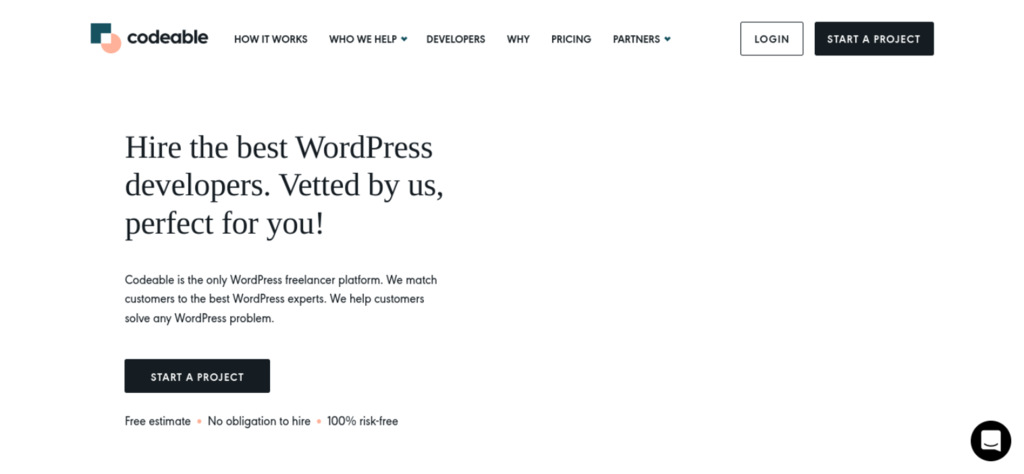 Codeable WordPress freelance platform.