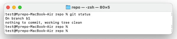 Git status message that indicates there's nothing to commit and the working tree is clean.
