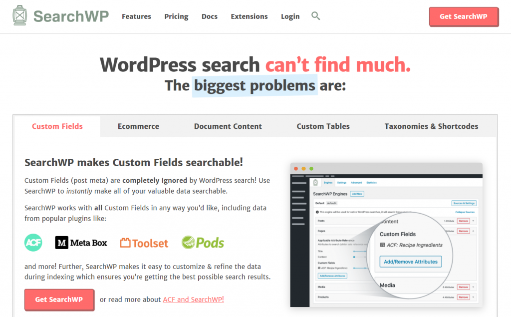 SearchWP, a WordPress search plugin