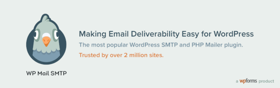 The WP Mail SMTP plugin banner