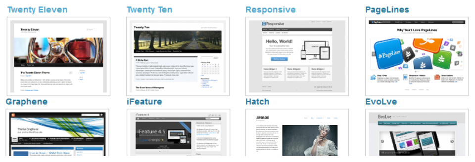 The Multiple Themes plugin’s thumbnail showing 8 themes