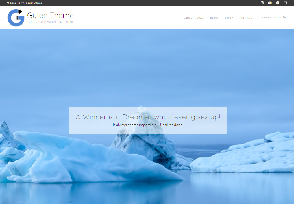 Guten is a multipurpose WordPress theme with extendable features