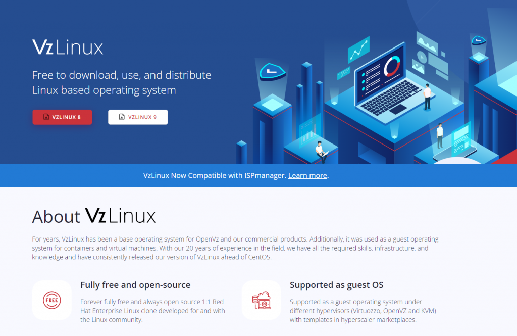 The VzLinux official website