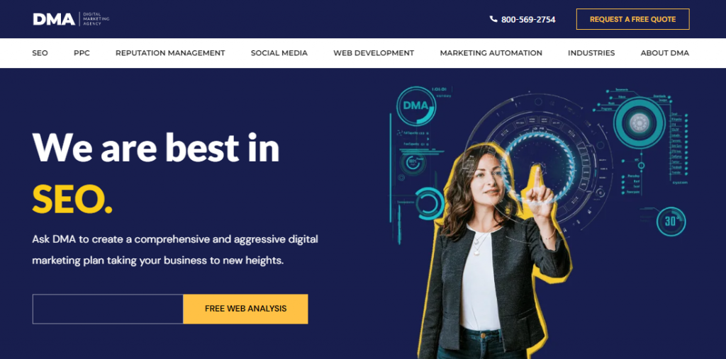 Digital Marketing Agency website homepage