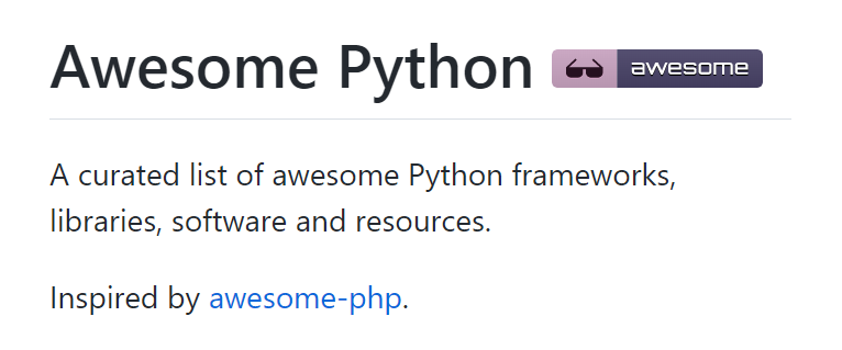 vinta/awesome-python GitHub repository