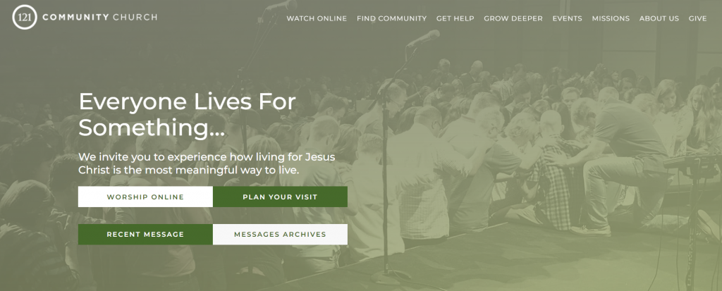 121 Community Church's homepage