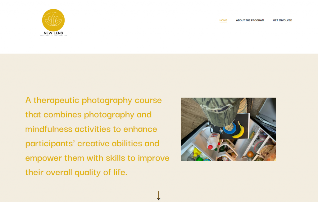 New Lens website homepage