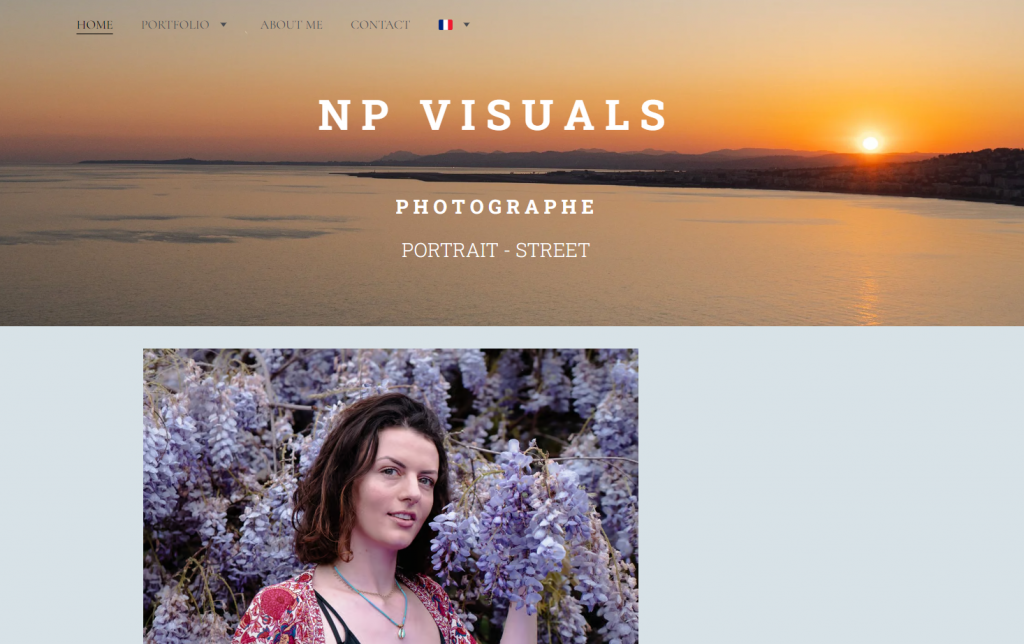 NP Visuals website homepage