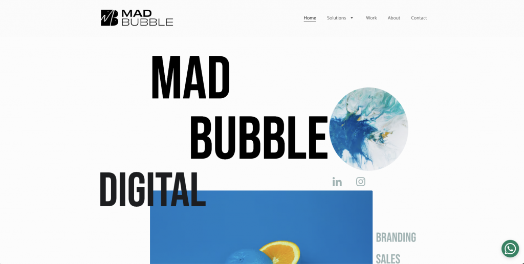 Mad Bubble homepage